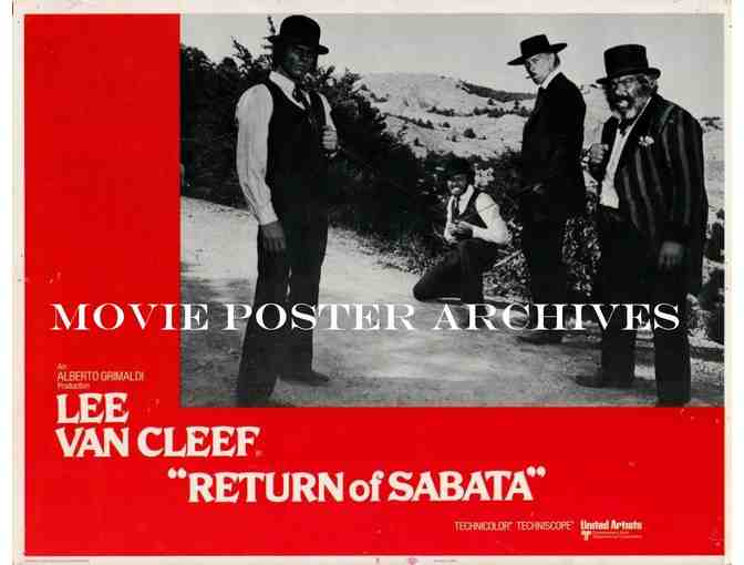 RETURN OF SABATA, 1972, lobby cards, Lee Van Cleef