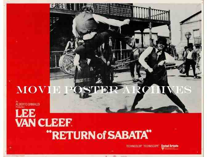 RETURN OF SABATA, 1972, lobby cards, Lee Van Cleef