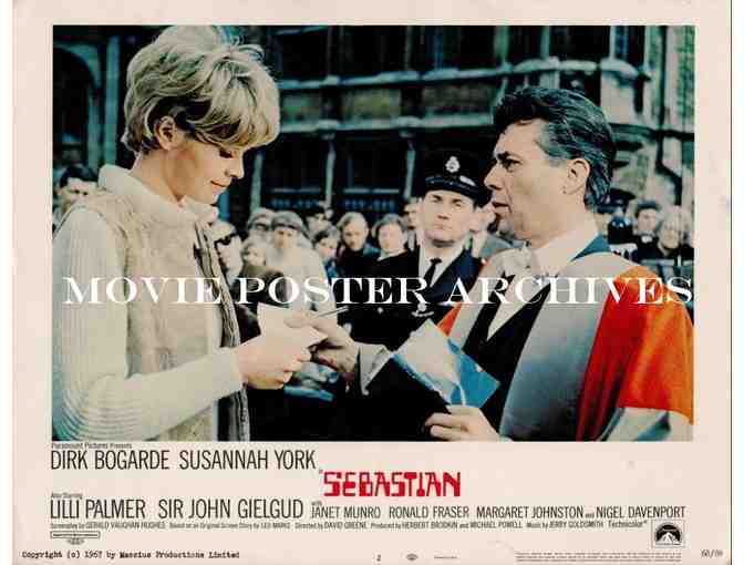 SEBASTIAN, 1968, lobby cards, Dirk Bogarde, Susannah York