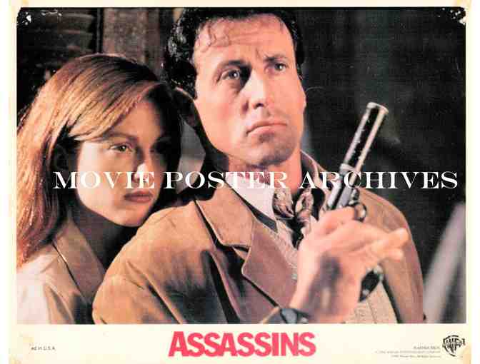 ASSASSINS, 1995, lobby cards, Sylvester Stallone, Antonio Banderas