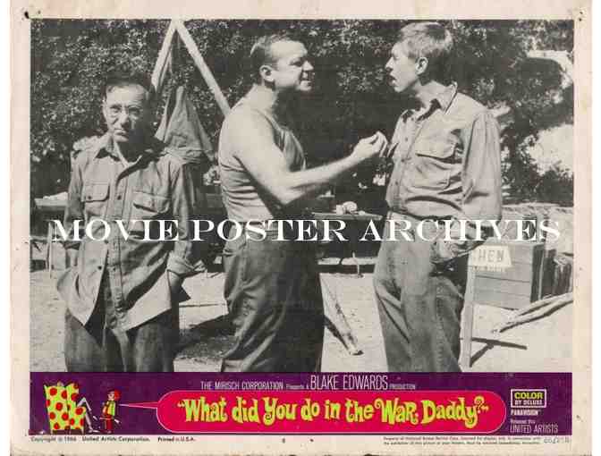 WHAT DID YOU DO IN THE WAR DADDY, 1966, lobby cards, James Coburn