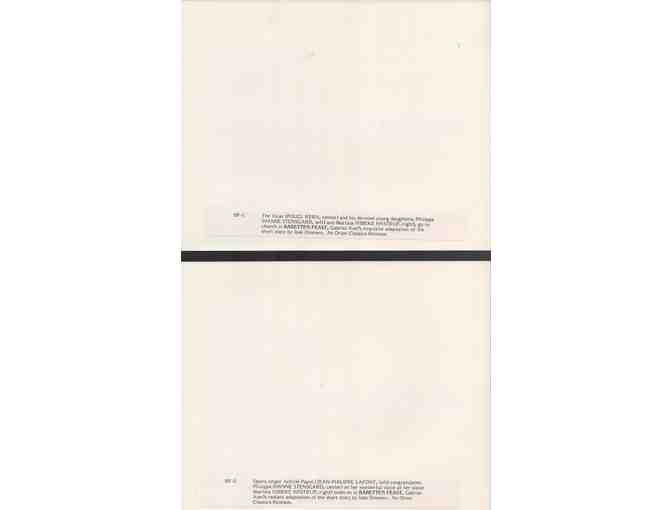 BABETTES FEAST, 1988, movie stills, Stephane Audran, Jarl Kulle