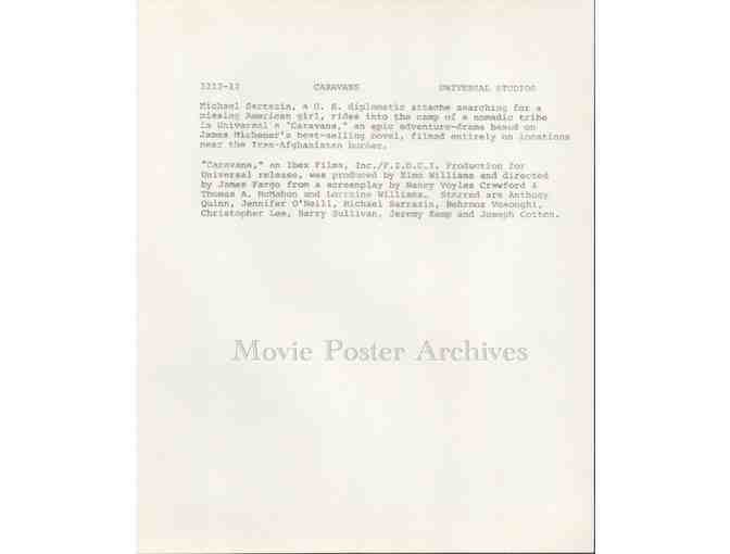 CARAVANS, 1978, movie stills, Anthony Quinn, Jennifer ONeill, Michael Sarrazin