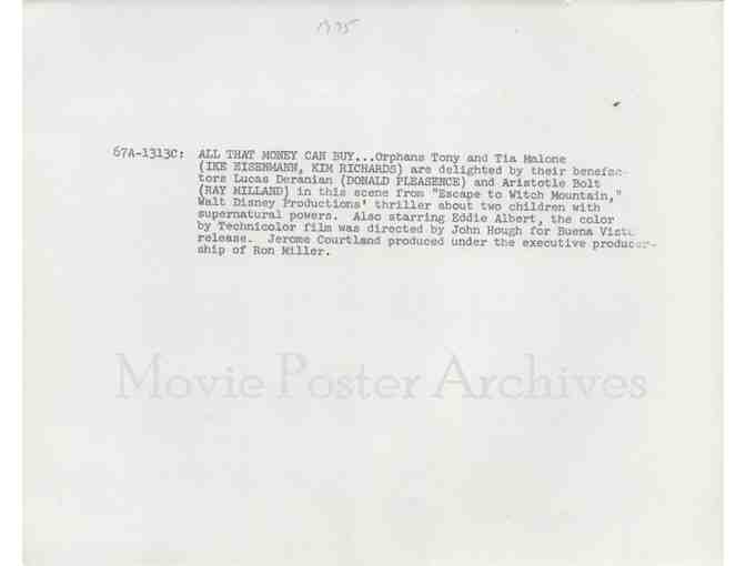 ESCAPE TO WITCH MOUNTAIN, 1975, movie stills, Eddiw Albert, Ray Milland