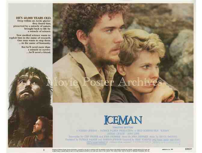 ICEMAN, 1984 11x14 LC set, Timothy Hutton, Lindsay Crouse, Caveman sci-fi