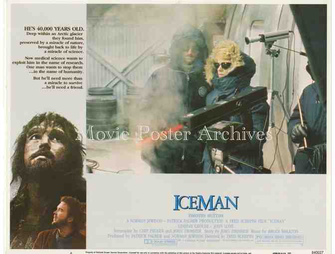 ICEMAN, 1984 11x14 LC set, Timothy Hutton, Lindsay Crouse, Caveman sci-fi