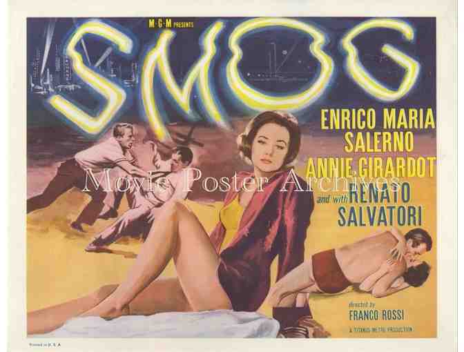 SMOG, 1962, lobby card set, Renato Salvatori, Howard Koch, Annie Girardot