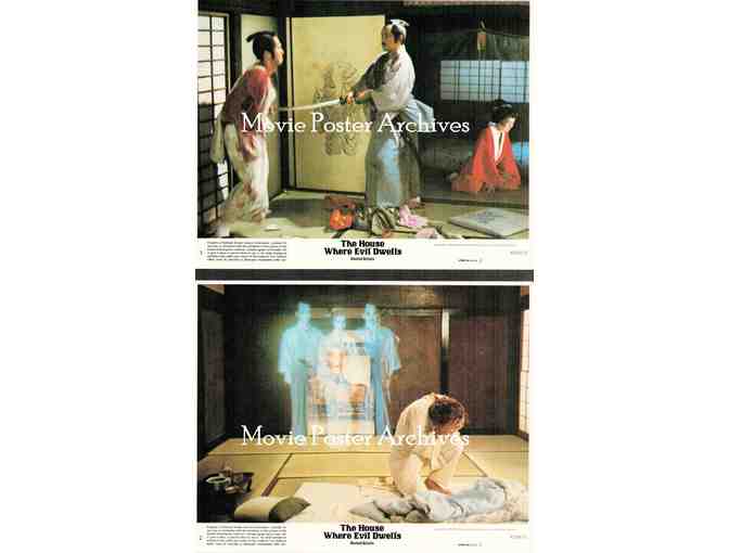 HOUSE WHERE EVIL DWELLS, 1982, mini lobby cards, Edward Albert