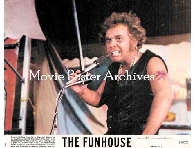 FUNHOUSE, 1981, mini lobby cards, Elizabeth Berridge, Kevin Conway