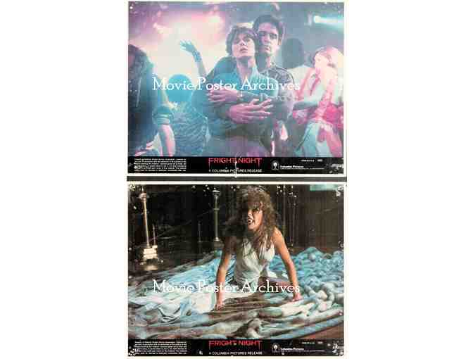 FRIGHT NIGHT, 1985, mini lobby cards, Chris Sarandon, Roddy McDowall