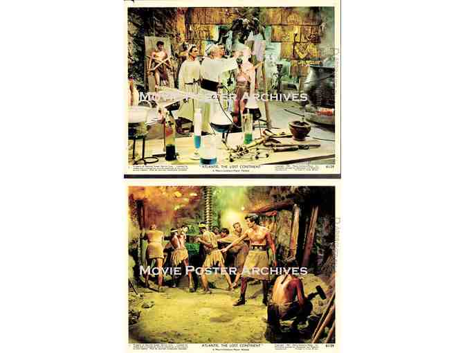 ATLANTIS THE LOST CONTINENT, 1961, mini lobby cards, Anthony Hall