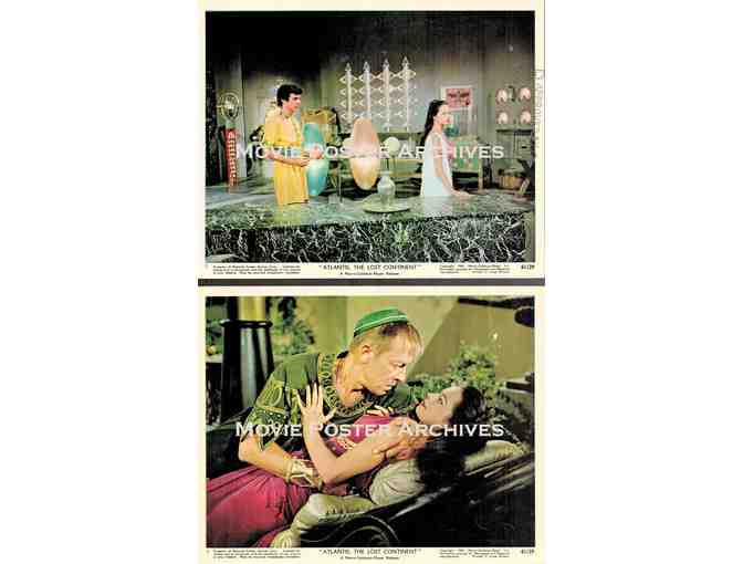 ATLANTIS THE LOST CONTINENT, 1961, mini lobby cards, Anthony Hall