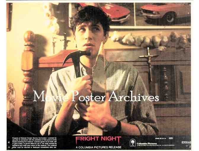 FRIGHT NIGHT, 1985, mini lobby cards, Chris Sarandon, Roddy McDowall