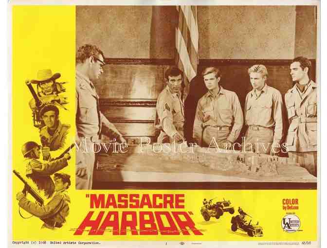 MASSACRE HARBOR, 1968, lobby card set, Christopher George, Claudine Longet