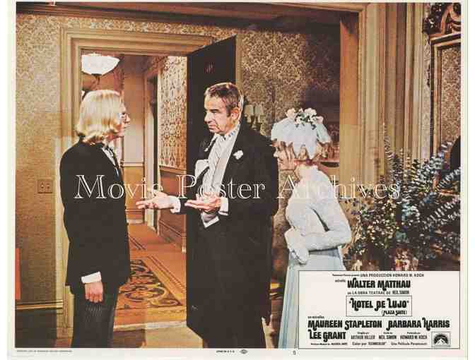 PLAZA SUITE, 1971 lobby card set, Walter Matthau, Maureen Stapleton, Lee Grant
