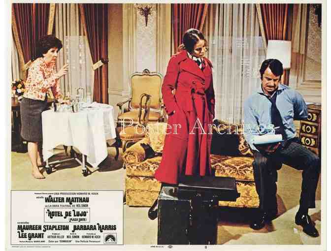 PLAZA SUITE, 1971 lobby card set, Walter Matthau, Maureen Stapleton, Lee Grant