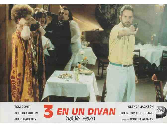 BEYOND THERAPY, 1987, Spanish lobby cards, Jeff Goldblum, Julie Hagerty
