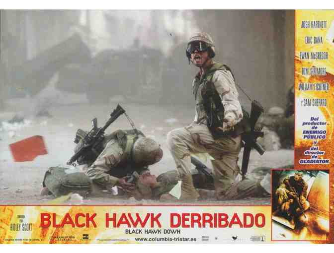 BLACK HAWK DOWN, 2001, Spanish lobby cards and poster, Josh Hartnett