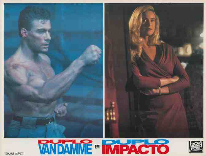 DOUBLE IMPACT, 1991, Portuguese lobby cards, Jean-Claude Van Damme