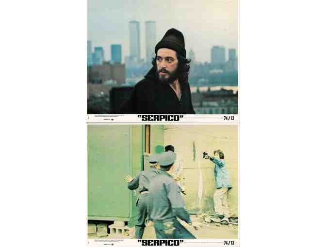 SERPICO, 1974, mini lobby cards, Al Pacino, E. Emmet Walsh