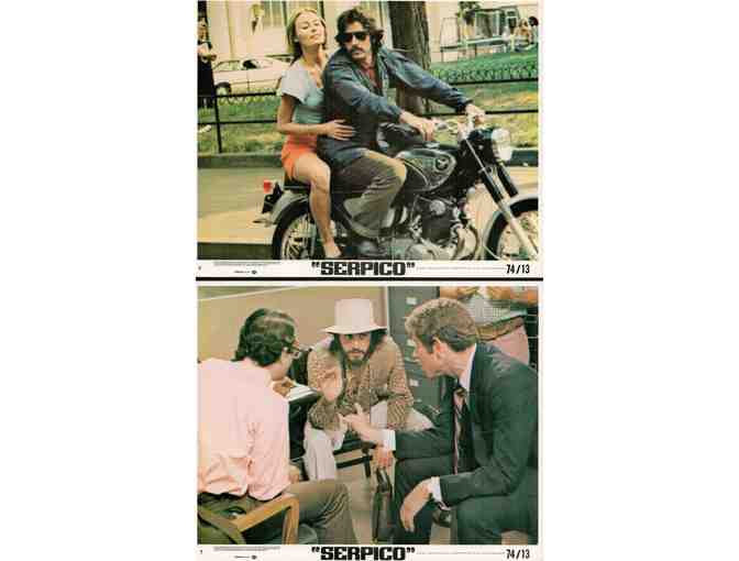 SERPICO, 1974, mini lobby cards, Al Pacino, E. Emmet Walsh