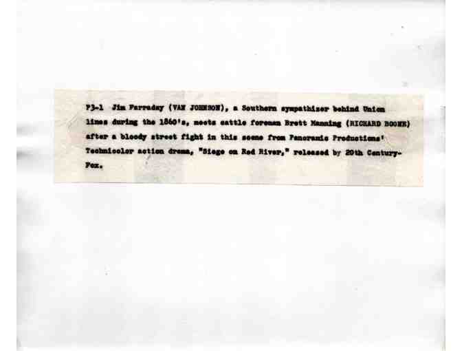 SIEGE AT RED RIVER, 1954, movie stills, collectors lot, Van Johnson, Richard Boone