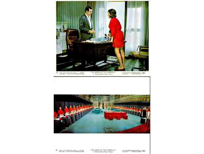 SHOES OF THE FISHERMAN, 1969, mini lobby cards, Anthony Quinn, Laurence Olivier