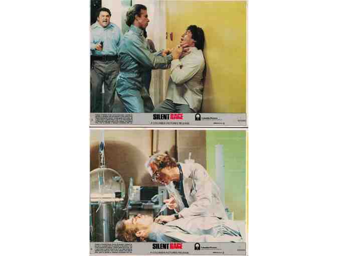SILENT RAGE, 1982, mini lobby cards, Chuck Norris, Ron Silver
