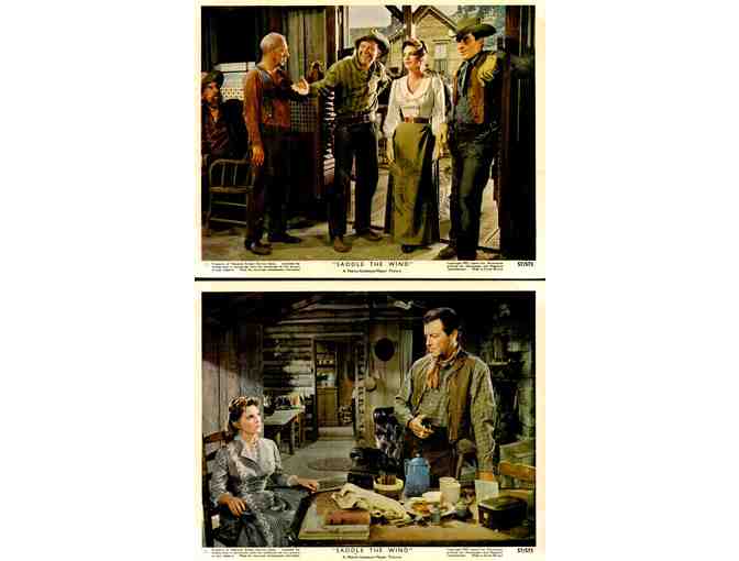 SADDLE THE WIND, 1957, mini lobby cards, Robert Taylor, Julie London