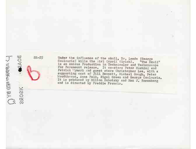 SKULL, 1965, movie stills, Peter Cushing, Christopher Lee