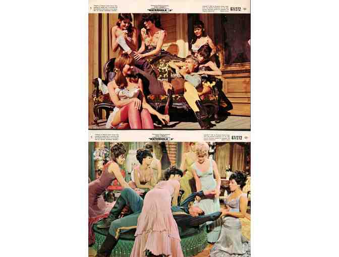 WATERHOLE #3, 1967, mini lobby cards, James Coburn, Carroll Oconnor