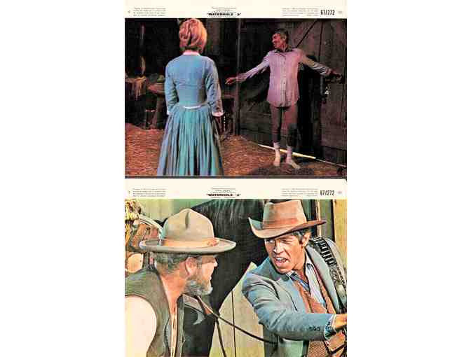 WATERHOLE #3, 1967, mini lobby cards, James Coburn, Carroll Oconnor