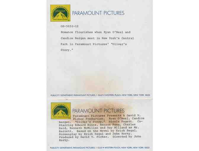 OLIVERS STORY, 1978, cards and stills, Ryan ONeal, Candice Bergen