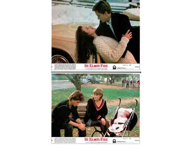 ST. ELMOS FIRE, 1985, cards and stills, Rob Lowe, Demi Moore