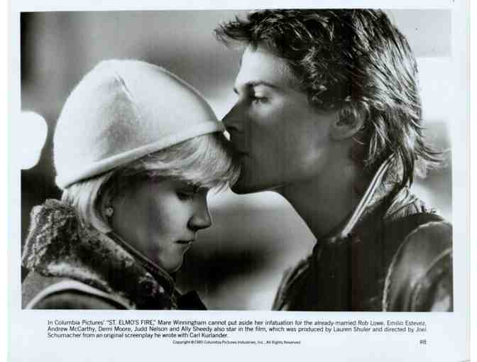 ST. ELMOS FIRE, 1985, cards and stills, Rob Lowe, Demi Moore