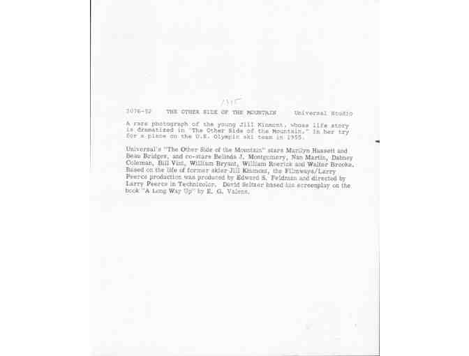 OTHER SIDE OF THE MOUNTAIN, 1975, cards and stills, Marilyn Hassett, Beau Bridges