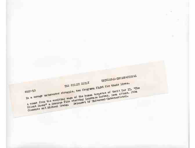 SILENT ENEMY, 1959, movie stills, Laurence Harvey, Michael Craig