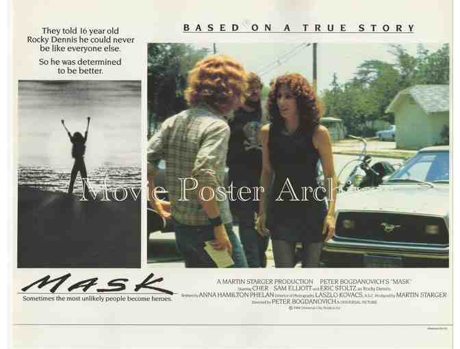 MASK, 1985, lobby card set, Sam Elliott, Cher, Eric Stoltz, Laura Dern, Richard A. Dysart.