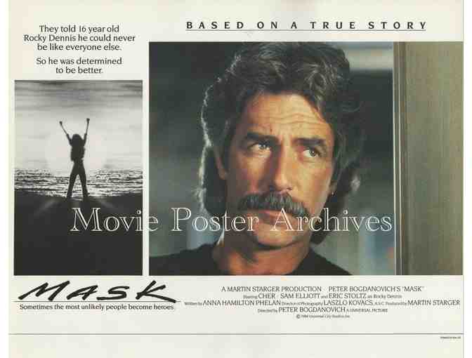 MASK, 1985, lobby card set, Sam Elliott, Cher, Eric Stoltz, Laura Dern, Richard A. Dysart.