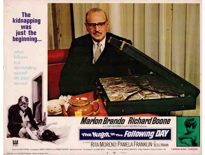 NIGHT OF THE FOLLOWING DAY, 1969, lobby cards, Marlon Brando, Richard Boone
