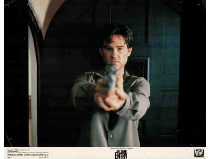 UNLAWFUL ENTRY, 1992, lobby cards, Kurt Russell, Madeleine Stowe