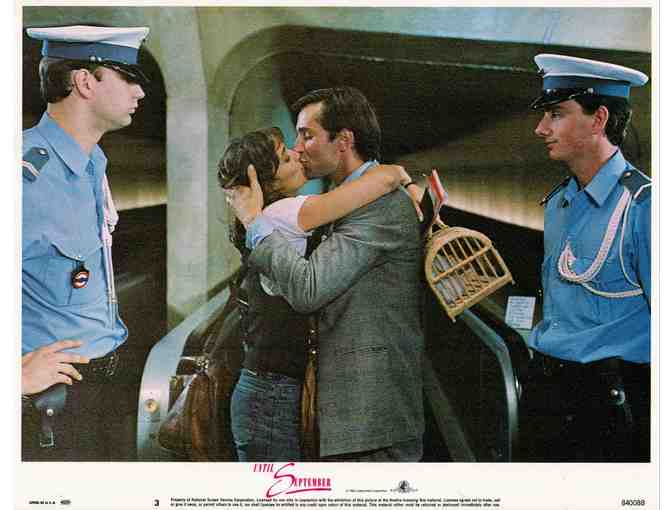 UNTIL SEPTEMBER, 1984, lobby cards, Karen Allen, Christopher Cazenove