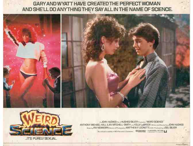 WEIRD SCIENCE, 1985, British lobby cards, Anthony Michael Hall, Kelly LeBrock