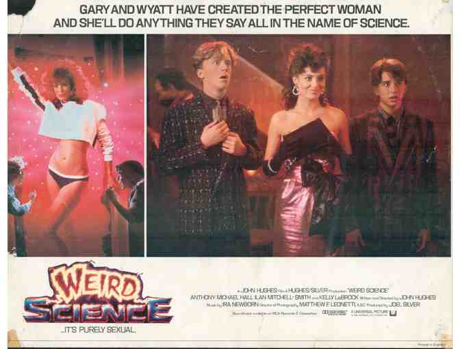 WEIRD SCIENCE, 1985, British lobby cards, Anthony Michael Hall, Kelly LeBrock