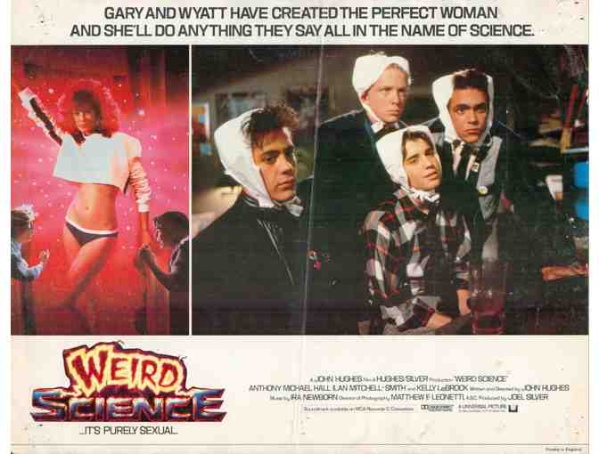 WEIRD SCIENCE, 1985, British lobby cards, Anthony Michael Hall, Kelly LeBrock