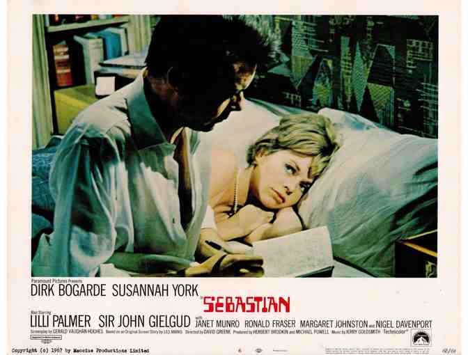 SEBASTIAN, 1968, lobby cards, Dirk Bogarde, Susannah York