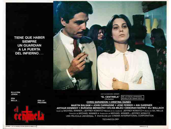 SENTINEL, 1977, lobby cards, Cristina Raines, John Carradine