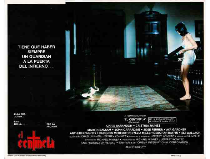 SENTINEL, 1977, lobby cards, Cristina Raines, John Carradine