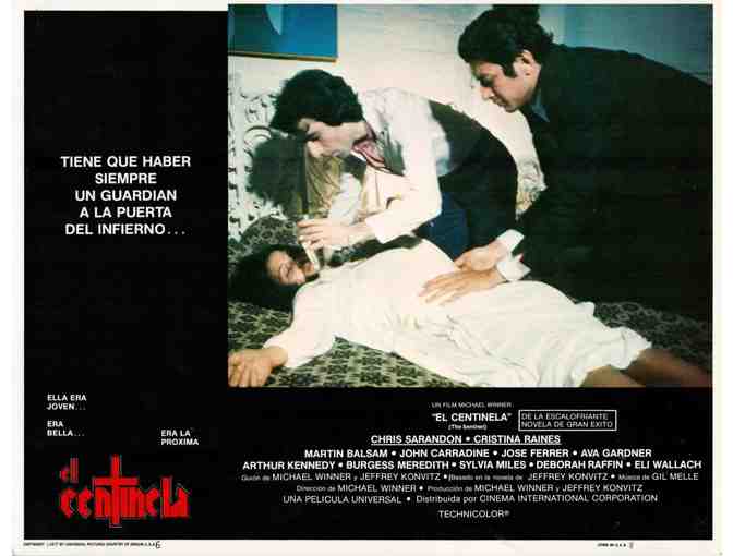 SENTINEL, 1977, lobby cards, Cristina Raines, John Carradine