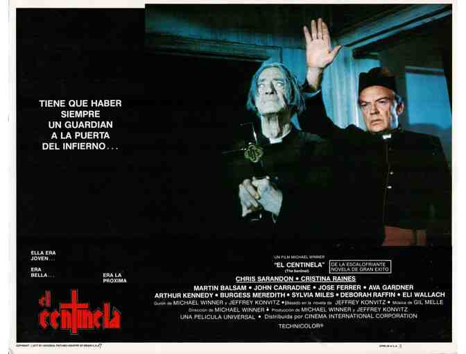 SENTINEL, 1977, lobby cards, Cristina Raines, John Carradine
